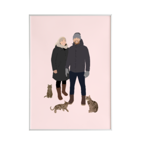 Stijlvol handgemaakt digitaal portret